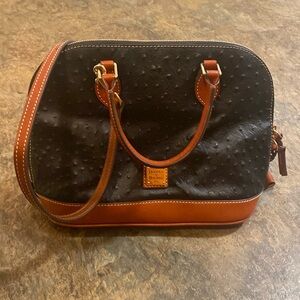 Pebble Grain Zip Zip Satchel